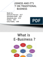 E-Business and It's Impact On Traditional Business