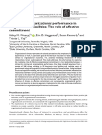 Woznyj Climate and Organizational Performance in Long-Term Care Facilities - The Role of Affective Commitment