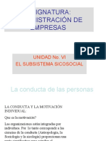 Unidad 6 Sistema Psicosocial