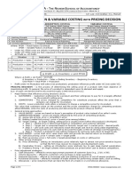 Sample MAS (Absorption & Variable Costing With Pricing Decision)