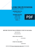 Memorial For The Petitioner: (Proposition No. 10) (B3)