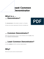 Least Common Denominator