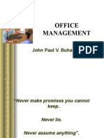 Office Management: John Paul V. Buhain, RND