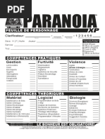 Paranoia XP FR - Feuille de Perso