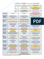 Choirs Schedule REVISED Summer 2021