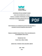 Efectividad de Los Cuidados Paliativos para Mejorar La Calidad de Vida en Pacientes Oncologicos