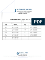 PT NGI Price List Kitz Gate Valve 2019