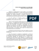 Circular para Proceso de Entrevistas A Estudiantes para Deteccion