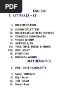 Modern Syllabus of U.K.G