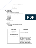 Detailed Lesson Plan in Science 5 I. Objectives