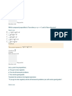 Question Text: Which Compound Proposition Is True When P Q R F, and Is False Otherwise?