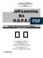 Self-Learning Kit H.O.P.E I: Topic: Exercises For Fitness