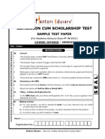 Admission Cum Scholarship Test