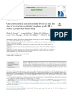 Oral Contraceptive and Intrauterine Device Use and The Risk of Cervical Intraepithelial Neoplasia Grade III or Worse A Population Based Study