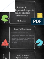 PD Lesson 3 Developmental Stages in Middle and Late Adolescence