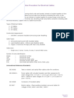 Inspection Procedure For Electrical Cables: Prepared by Satheesh