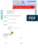 Operaciones de División Con Fracciones para Quinto de Primaria