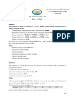 S6 - Contrôle de Gestion - TD Durée: 1 H 30 Min