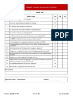 Chemical Storage Safety Checklist