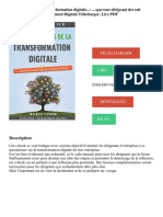 Les Résolutions de La Transformation Digitale... : ... Que Tout Dirigeant Devrait Prendre en 2016 (Management Digital) Télécharger, Lire PDF