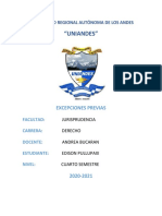 Fundamentos Facticos de Las Excepciones Previas