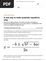 A New Way To Make Quadratic Equations Easy - MIT Technology Review