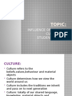 Topic:: Influence of Foreign Culture On Students/Youth