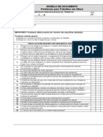 Modelo de Permissão de Trabalho em Altura