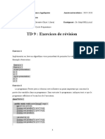 TD 9: Exercices de Révision