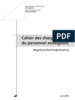 Cahier Des Charges Enfantine Primaire 1