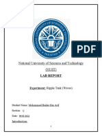 National University of Sciences and Technology (NUST) : Lab Report