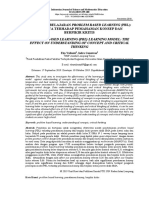 Model Pembelajaran Problem Based Learning (PBL) : Efeknya Terhadap Pemahaman Konsep Dan Berpikir Kritis