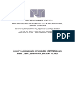 Conceptos Definiciones Reflexiones e Interpretaciones Sobre La Etica Deontologia Bioetica y Valores ETICA