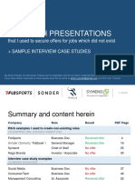 Job Pitch Presentations: That I Used To Secure Offers For Jobs Which Did Not Exist + Sample Interview Case Studies