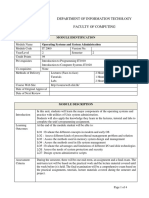 Module Outline - OS and SA - 2021