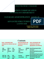 Advanced SQL Main Module TVET 