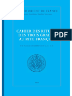 GRAND ORIENT de FRANCE - Cahier Des Rituels Des Trois Grades Au Rite Français (2018) - Apprenti