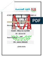 (Unit Operations Laboratory-2) : Name: Siraj Ali Aldeeb ID: 3214118