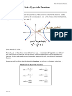 NOTES 10.6 Hyperbolic Functions