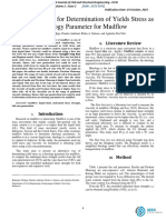 Alternative Way For Determination of Yields Stress As Rheology Parameter For Mudflow