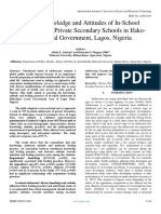 Dietary Knowledge and Attitudes of In-School Adolescents in Private Secondary Schools in IfakoIjaye Local Government, Lagos, Nigeria