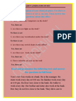 Write The Description of Your Ideal Job Place. Use There Is and There Are Write Is or Are A, An, Any. Then Answer The Questions About This Office