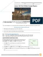 Physical Science-CH 15 & 16 Roller Coaster Physics