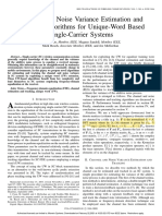 Channel and Noise Variance Estimation and Tracking Algorithms For Unique-Word Based Single-Carrier Systems