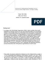 The Correlation Between of Authoritarian Parenting Level of Anxiety in Adolescents in Senior High School 72 Kelapa Gading