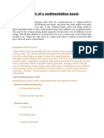 Design of A Sedimentation Basin