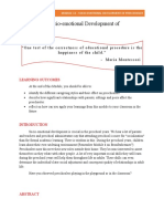 Module 13 - Socio-Emotional Development of Preschooler