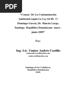 Causas de La Contaminación Ambiental Según La Ley 64-00