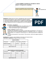 Calculamos Ingresos y Gastos Familiares Haciendo Uso de Numeros Enteros