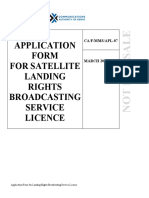 Application Form For Landing Rights Broadcasting Licence